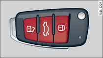 Llave de control remoto: Teclas